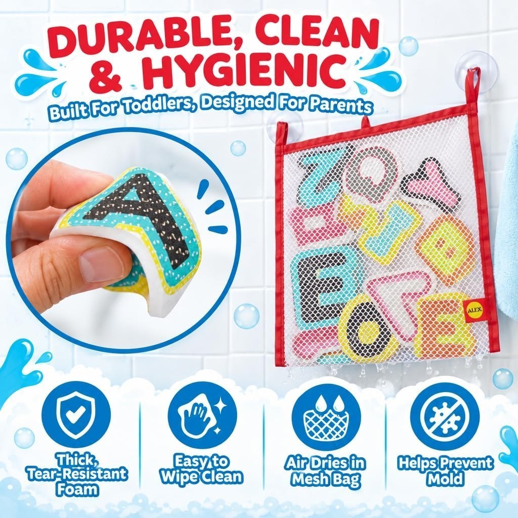 ABC Stickers in the Tub — Foam Bath Letters, Alphabet Bath Toys — view 4