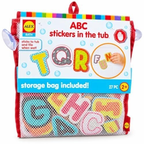 ABC Stickers in the Tub — Foam Bath Letters, Alphabet Bath Toys
