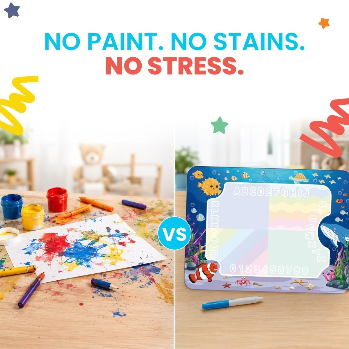 Aqua Play Mat, Mess Free Water Drawing Mat with Reusable Water Pen — view 5