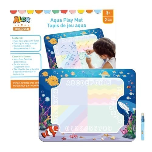Aqua Play Mat, Mess Free Water Drawing Mat with Reusable Water Pen