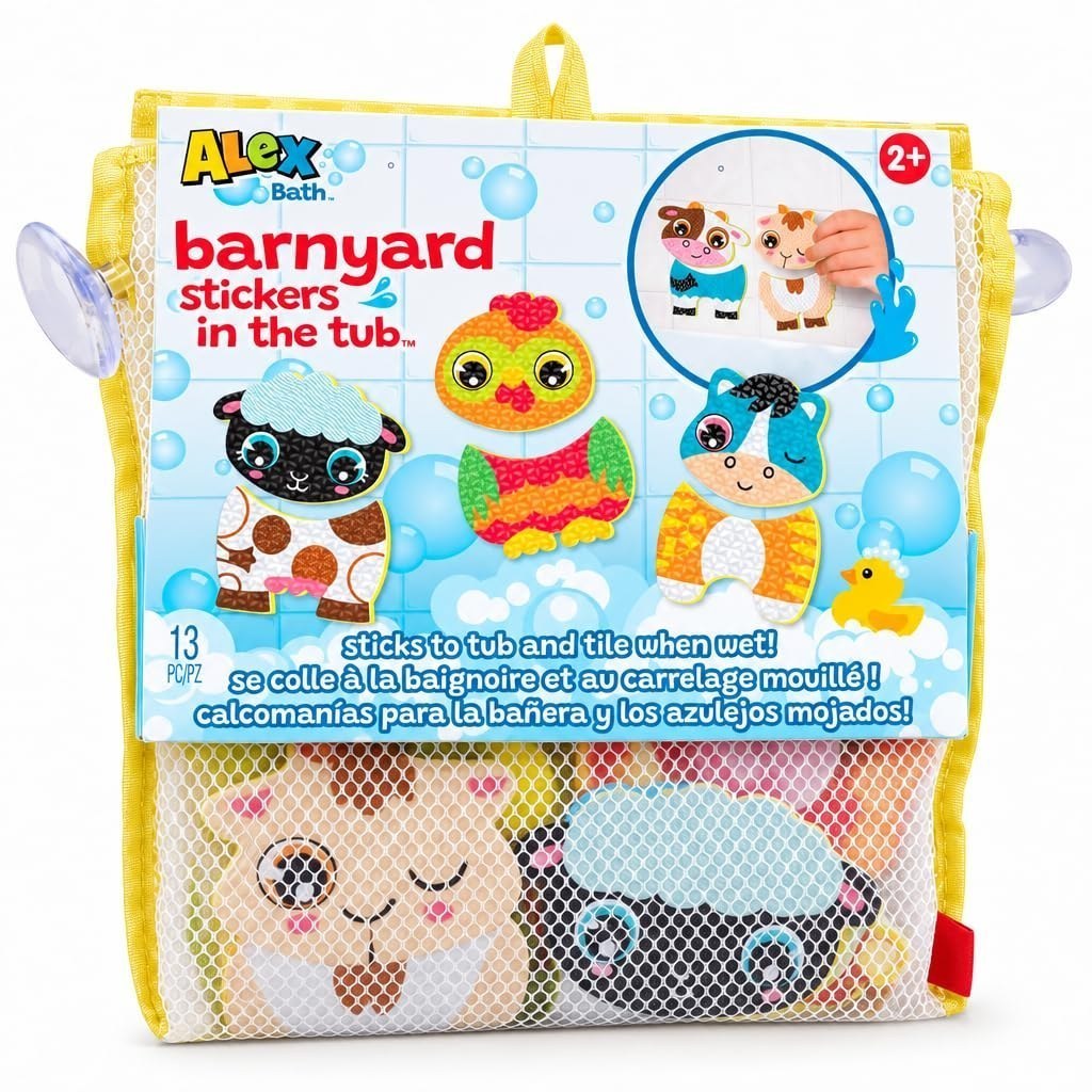 Barnyard Stickers in the Tub — Farm Bath Stickers — view 1