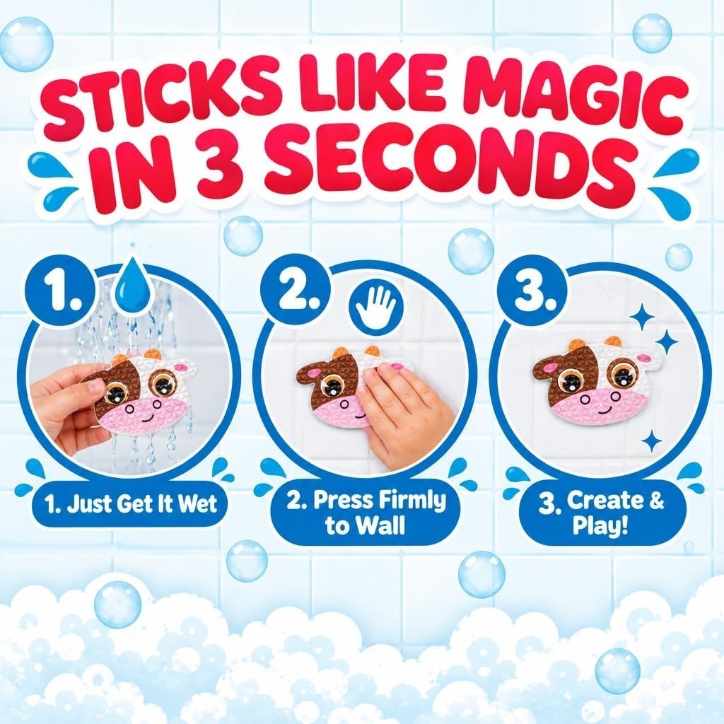 Barnyard Stickers in the Tub — Farm Bath Stickers — view 4