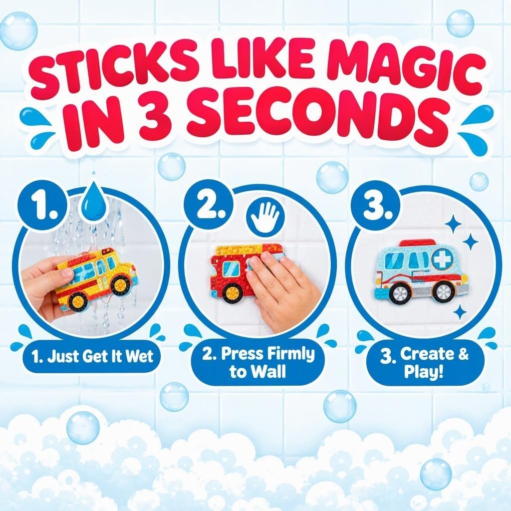 Beep Beep Stickers in the Tub — Bath Stickers for Toddlers — view 5