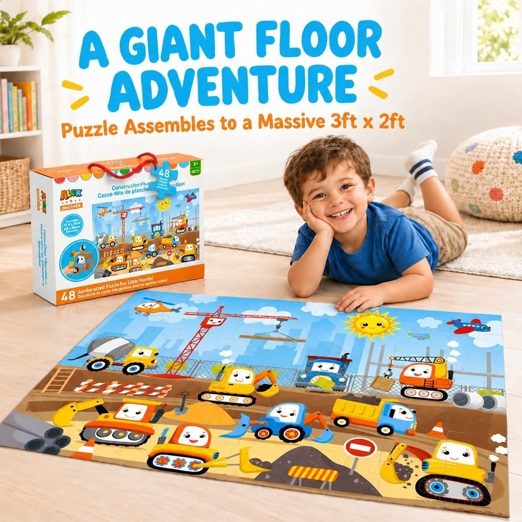Construction Crew Giant Floor Puzzle — Construction Puzzles — view 4