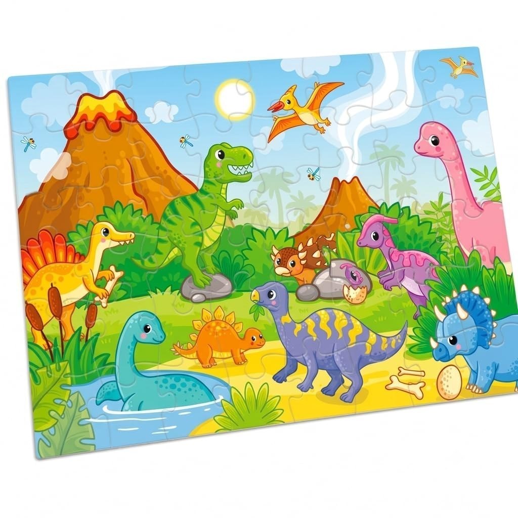 Dino World Giant Floor Puzzle — Dinosaur Floor Puzzle, 48 Pieces — view 1