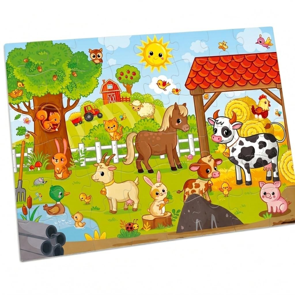 Farm Friends Giant Floor Puzzle — Farm Animal Puzzles, 48 Pieces — view 1