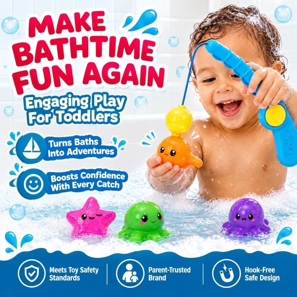 Fishing in the Tub — Toddler Fishing Pole, Magnetic Fishing Game — view 3