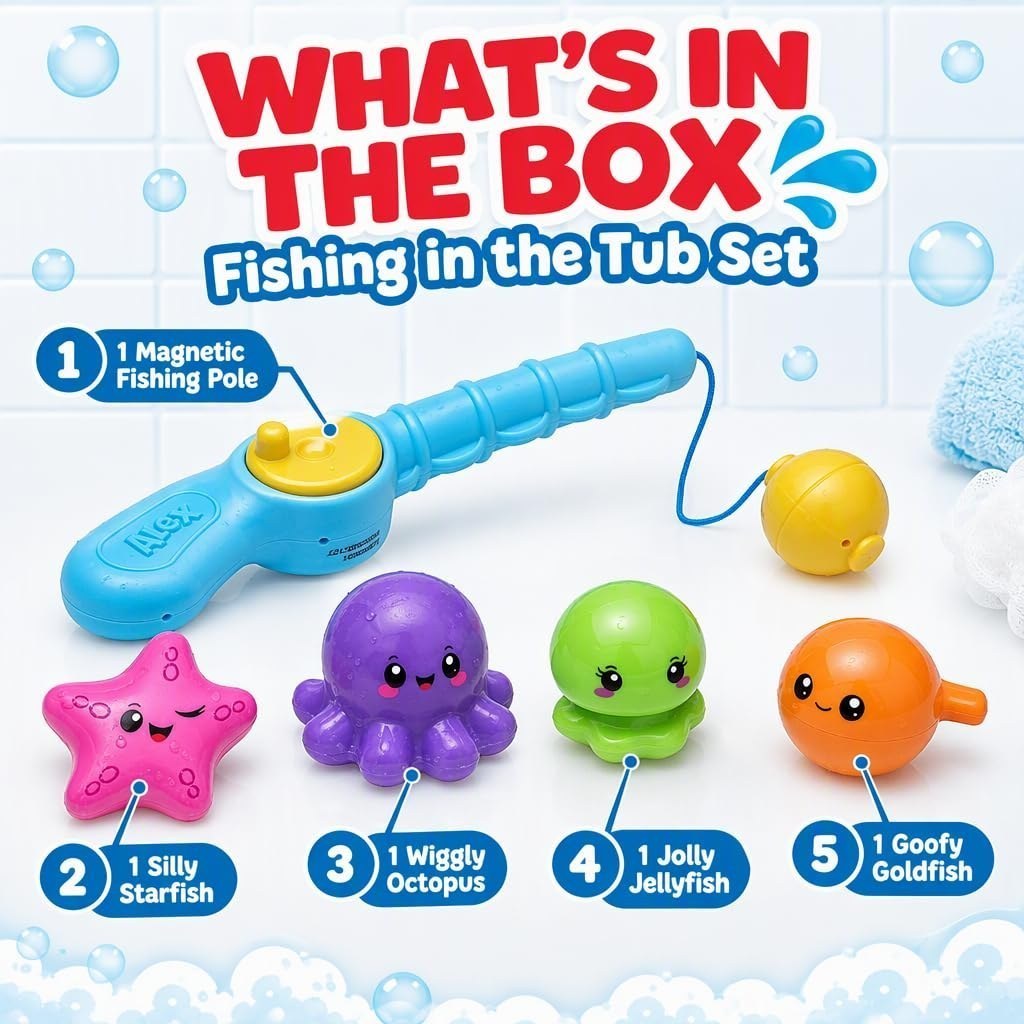 Fishing in the Tub — Toddler Fishing Pole, Magnetic Fishing Game — view 5