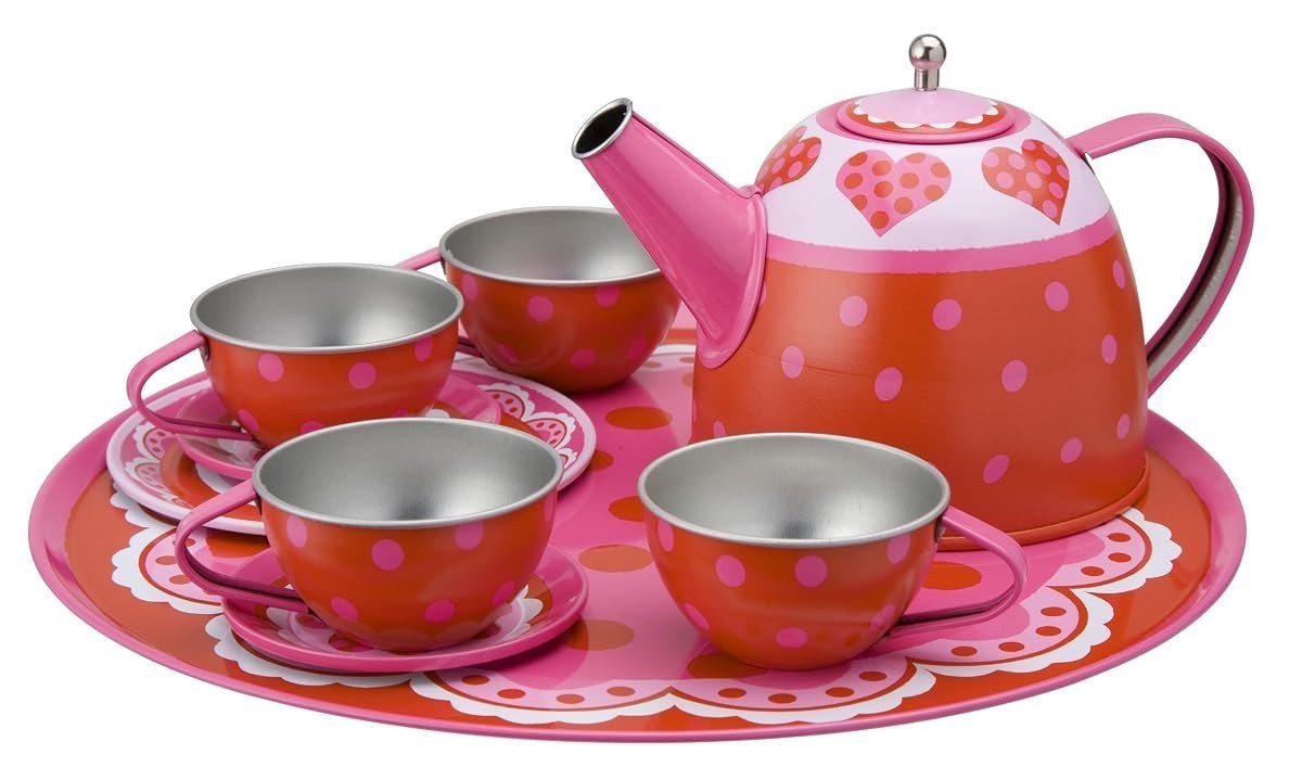 Heart Tin Tea Set — view 2