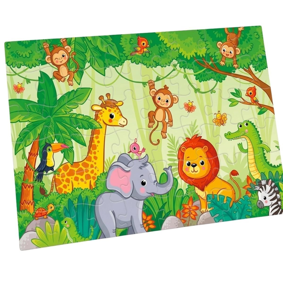 Jungle Safari Giant Floor Puzzle — Animal Puzzles, 48 Pieces — view 1