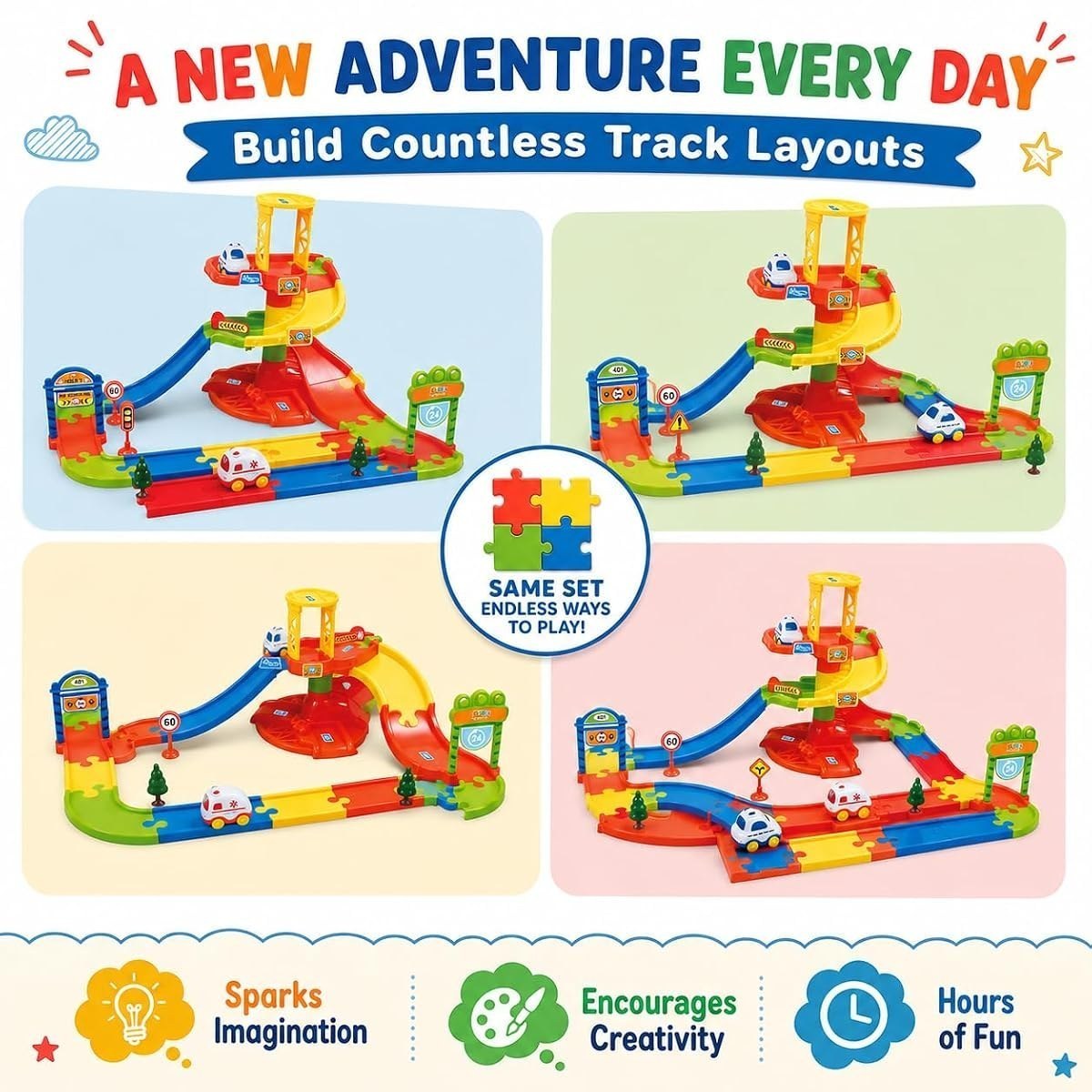 Park & Drive Toy Car Garage — Race Car Track, Ages 3+ — view 2